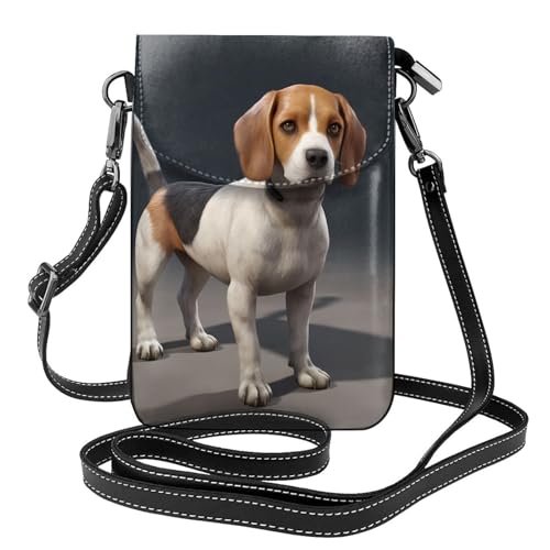 Sac téléphone portable pour la marche et camping avec rabat imprimé chien Beagle