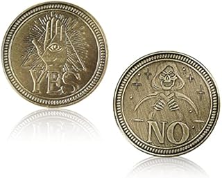 Gelasgo Yes No Challenge Coin,Lucky Coin Skull Pattern Collection Coins Decision Maker Souvenir
