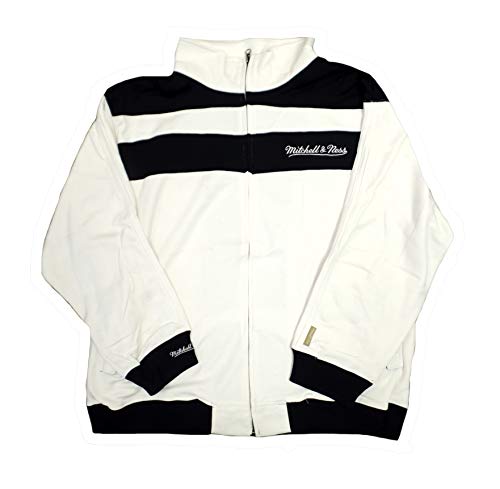 Mitchell & Ness Chelsea Men's White/Black Striped Warm Up Track Jacket 4XL