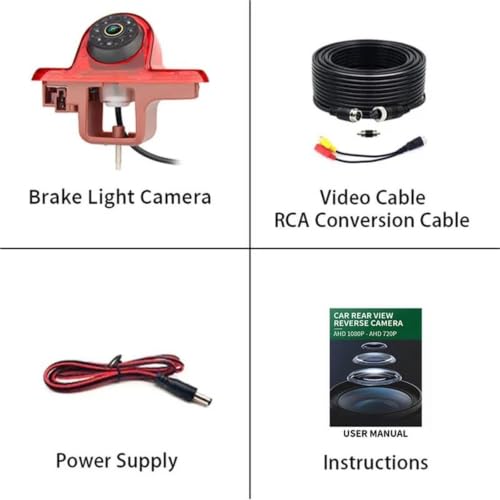 Caméra recul feu stop double résolution CVBS 720P et AHD 1080P - 6