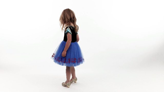 Disfraz niña vestido fiesta princesa sin purpurina M miniatura 7