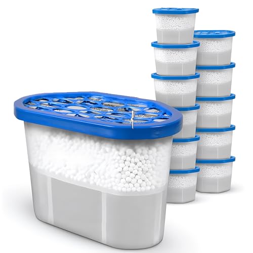 Deumidificatore Casa Muffa – Set 12 Vaschette Assorbi Umidità Ambienti 500ml | Antimuffa con...