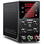 RUZIZAO DC Power Supply Variable, 30V 10A Adjustable Regulated Switching Lab Bench Power Supply with 5V/2A USB Port, Coarse and Fine Adjustments, High Precision 4-Digital Display(AC 240V)