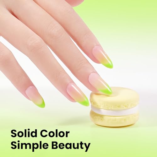 Image of Beetles Neon Green Gel Nail Polish - NeonTide 15ML Full Size /0.51Fl Oz, HEMA-Free Gel Nail Polish,Soak Off UV LED Lamp Nails Art, Manicure Salon DIY