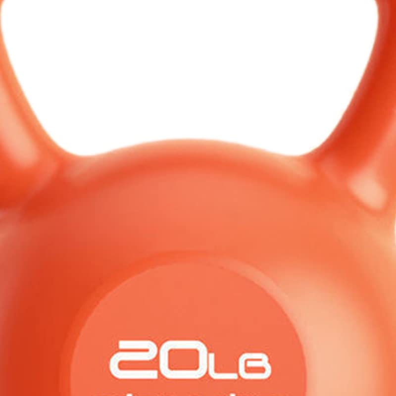 Profesjonalne Ciężarki Kettlebell z szeroką rączką do Treningu Siłowego, Sprzęt do ćwiczeń, materiał PE do Użytku na Zewnątrz (20 funtów / 9,1 kg Pomarańczowy)