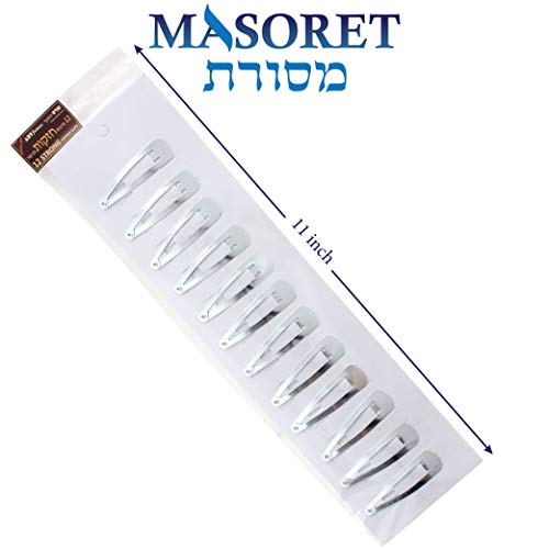 Metal Hair Clips, 144 Clips Plateados para Kippot Judíos por Art Judaica miniatura 3