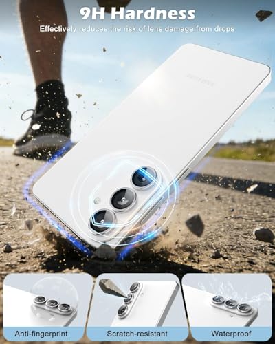 Image of ZARALA Camera Lens Frame Glass Compatible with Samsung Galaxy S26 /S26+Plus Camera Lens Protector - [Keep Original Shooting] Shatterproof 9H Tempered Glass Screen Metal Ring Cover,Anti-Fingerprint,Anti-Scratch,Case Friendly,Titanium Silver