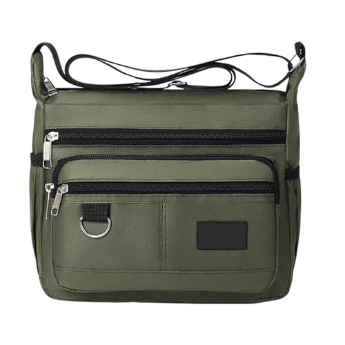 Lnhgh Estumas de de hombres, hombre cruza el bolso - Espaciosa de hombro multi-bolsillo impermeable | PAQUETE POR PAQUETE PARA CAMPO MULTRIPURICO PRÁCTICO PARA JUEGOS, Verde,