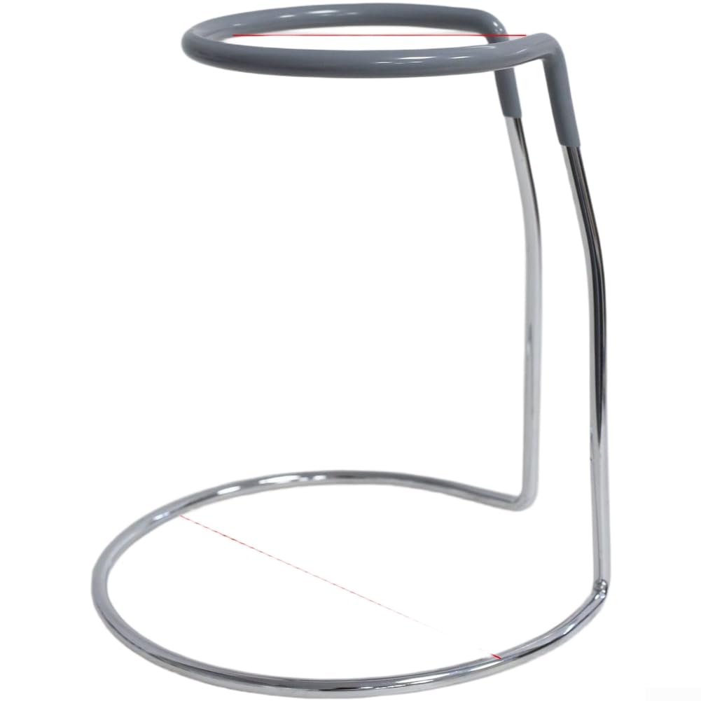 Supporto per decanter per vino in acciaio inossidabile, supporto salvaspazio per aeratore per vino rosso, con spazzole per la pulizia, grigio