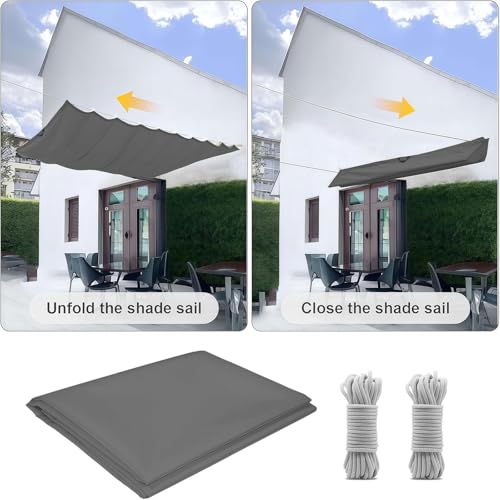 Voile d'ombrage imperméable et indéchirable avec œillets de fixation - 6