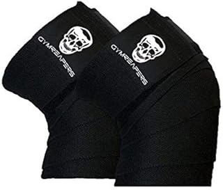 Knee Wraps (Pair) With Strap for Squats, Weightlifting, Powerlifting, Leg Press, and Cross Training - Flexible 72