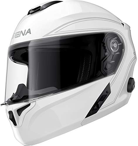 Sena Outrush Modular Smart Helmet (Gloss White, Large) (OUTRUSH-GW00L)