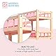 Holz Puppenetagenbett - Puppenbett für Puppen bis zu 36 cm - Kreatives Spielen mit Puppenmöbeln Rosa