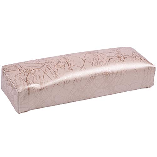 GEEKEN Manicura Almohada de Mano Rectángulo Pu Cuero Reposamanos Para Uñas Cojín Almohada de Uñas Salón Soporte de Mano Apoyabrazos Manicura Nail Art Accesorios Herramienta Oro