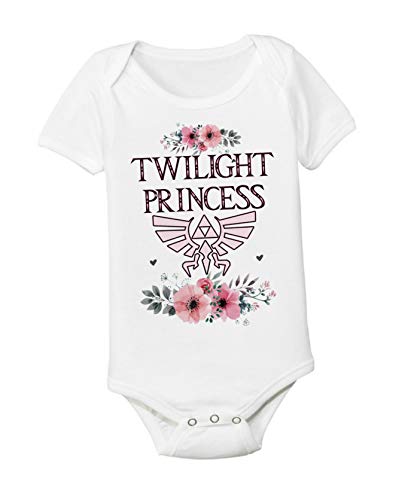 Image of Pretty Twilight Princess 0-3 Months Graphic Baby Bodysuit Onesie Toddler Kids Tshirt Tee Girly Nerd Gamer Mom and Dad Fathers Day Gift Shower
