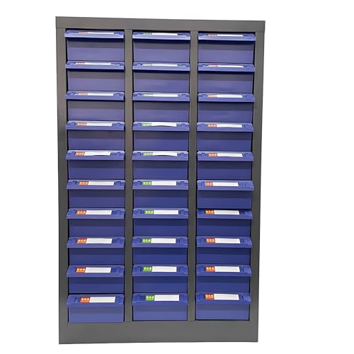 Banfluxion Tool Storage Cabinet Without Door 30 Drawers Hardware Organizer Cabinet for Storing Sample, Metals and Electronic Element Blue