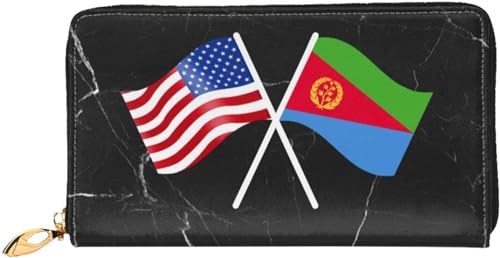 American And Eritrea Flag Wallet Card Bag