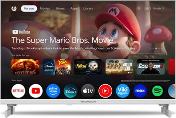 Thomson 24HG2S15CW - Smart Tv 24 Pollici HD HEVC/H.265 DVB-T2 Wifi Bianco Classe Energetica E