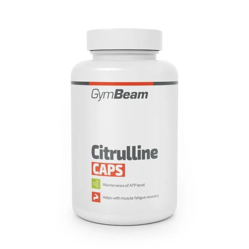 GymBeam Citrullin CAPS - Kapsel mit Aminosäure L-Citrullin Malat, unterstützen Stickstoffmonoxid-Produktion, fördern Durchblutung & Nährstoffversorgung der Muskulatur, für Sportler geeignet, 120 kaps