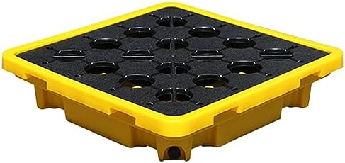 Modular Spill Containment Pallet with Drain, Stackable Oil Tank & Drum Storage Platform, High Capacity Anti-Spill Solution for Leak Prevention & Environmental Safety