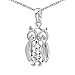 Produktbild MATERIA Kettenanhänger Eule Silber 925 - Mädchen Damen Schmuck mit Halskette KA-220_K97-40 cm