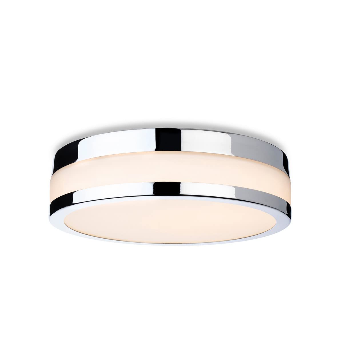 Firstlight 2936CH Marnie LED Flush Ceiling Light in Chrome Finish with Opal Glass IP44