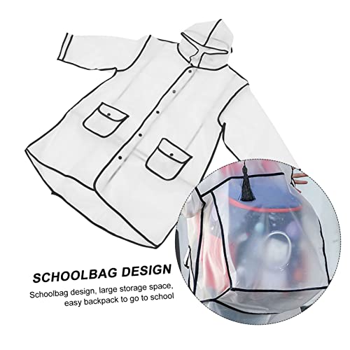 VALICLUD 1 Peça Capa De Chuva Transparente De Uma Peça Ponchos Para Crianças Meninos Capa De Chuva C