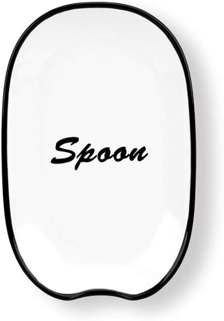 KITCHENDAO Extra Large Ceramic Spoon Rest for Kitchen Counter, 4.3 x 6.5Inch, Farmhouse Kitchen Decor, Large Utensil Rest for Ladles Tong , Mother's Day Gift for Mom Grandma