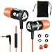 Produktbild KLIM Fusion Kopfhörer in Ears mit Kabel - Langlebig - Innovativ In-Ear Ohrhörer mit Memory Foam - Neue 2024 Version - 3.5 mm Jack - Sport Gaming In Ear Kopfhörer - Orange