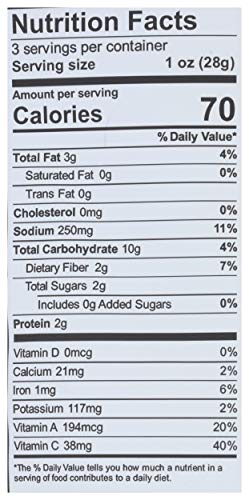 3Oz Cheddar Flavor - Famous Brads Raw Chips - Vegan, Gluten Free, Natural, Healthy Snack #TOP3