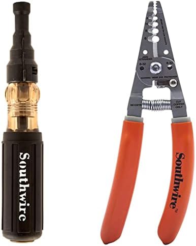 Southwire Tools & Equipment SDCFR Conduit Fitting Reaming Screwdriver & Southwire - 58277940 Tools & Equipment S612STR 4-10 AWG SOL & 6-12 AWG STR Ergonomic Handles Wire Stripper/Cutter