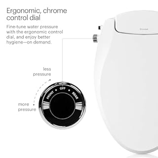Brondell Bidet Toilet Seat Non-Electric Swash Seat, Fits Round Toilets, White – Dual Nozzle System, Ambient Water Temperature – Bidet with Easy Installation