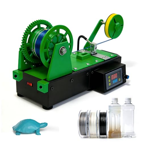 Aredwhiterui 3D-Drucker-Filament-Hersteller mit Flaschenschneider - Macht aus Plastik 1.75mm Filament, senkt Druckkosten - Kompakter Schreibtisch-Extruder mit Regelung für Heim & Klassenzimmer Green