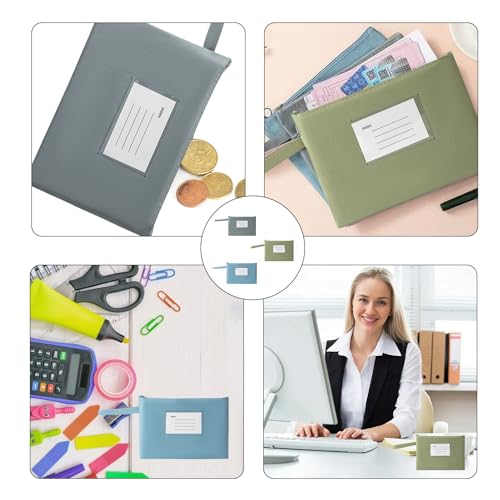 3 Stück Geldtasche,Geldtaschen Banktasche,Geldmappe,Geldsack,Geld Mappe,Geld Taschen,Banktasche A5,Dokumententaschen,Bankmappe Dokumententasche mit Reißverschluss für Familie,Unternehmen Wasserdicht