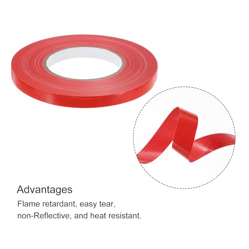 Image of MECCANIXITY Colorful Craft Gaffers Tape Rolls Red 1 /2 inch X 60 Yards Matte Gaffers DIY Photo Albums for Gifts Decoration Backdrop Cables Floor Taping 1 Pcs