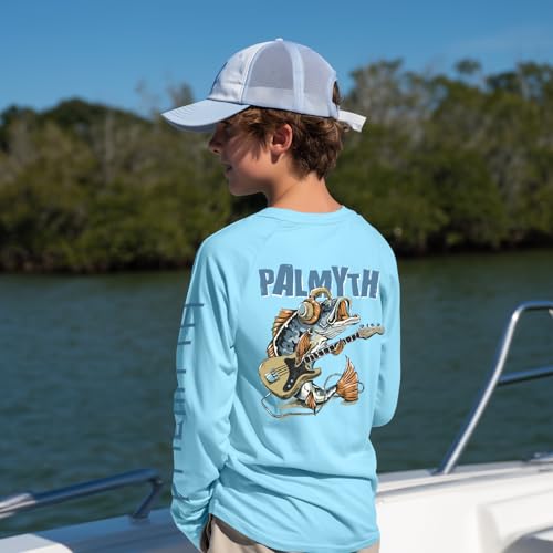 Palmyth Boys Fishing Shirt Youth Long Sleeve T-Shirt Sun Protection UPF 50+ Quick Dry4