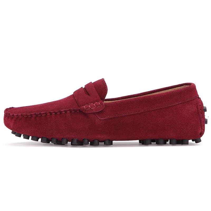 Men's Loafers Shoes Round Toe Suede Vamp Penny Driving Style Loafer Flat Heel Lightweight Anti-Slip Classic Slip-on2