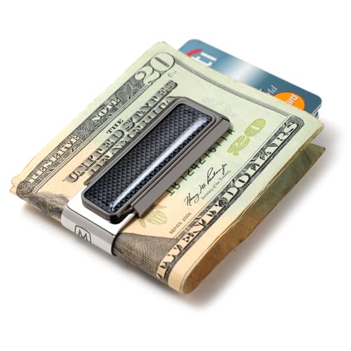 Image of M-Clip Money Clip - Minimalist Slim Wallet Alternative for Front Pocket Carry - Cash and Credit Card Holder for Men