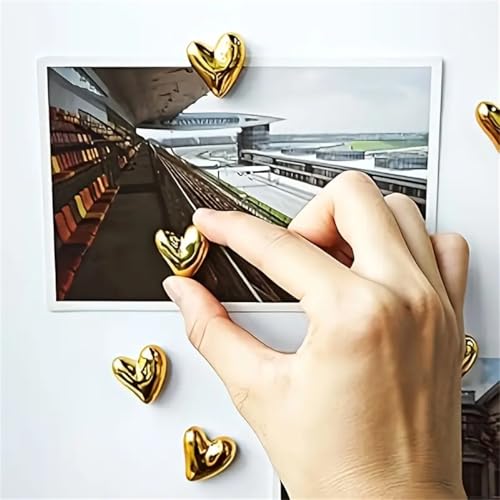 10 imanes decorativos en forma de corazón para nevera miniatura 4