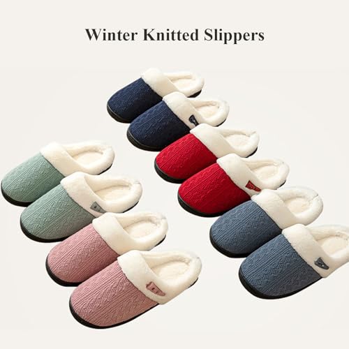 Women Men Winter House Slippers Thick Soled Soft Plush Warm Anti Slip Indoor Bedroom Fluffy Slippers2
