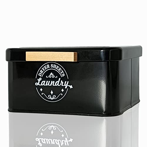 Dryer-Sheet-Holder-Container-for-Laundry-Room-Organization-Farmhouse-Laundry-Organization-and-Storage-Metal-Dryer-Sheet-Dispenser-for-Laundry-Room-Decor-Black Dryer Sheet Holder Container for Laundry Room Organization Farmhouse Laundry Organization and Storage Metal Dryer Sheet Dispenser for Laundry Room Decor Black