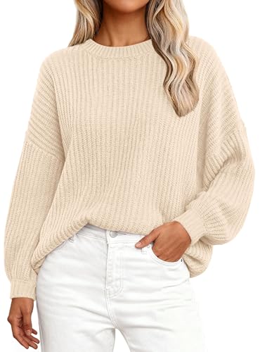 Image of PRETTYGARDEN Women's Fashion Sweater Long Sleeve Casual Ribbed Knit Winter Clothes Pullover Sweaters Blouse Top