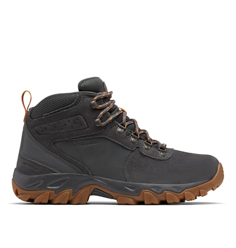 Columbia Mens Newton Ridge Plus II Suede Waterproof, Dark Grey/Gold Amber, 13