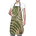 Vintage liście hipsterski nadruk botaniczny liście paproci fartuch kuchenny z kieszenią dla mężczyzn kobiet