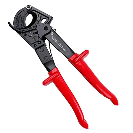 Yangoutool Ratchet Cable Wire Cutter and Heavy Duty Aluminum Copper Ratchet Cable Cutter for Cutting Electrical Wire Up to 240mm² Cutter Pliers