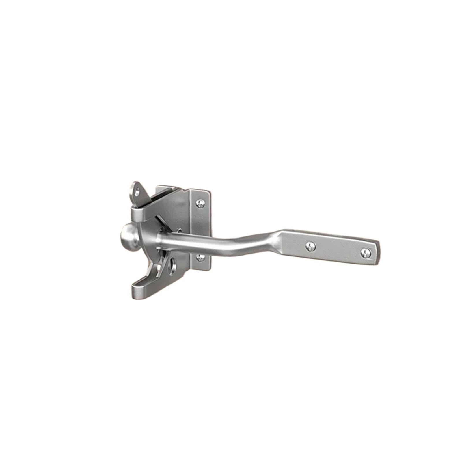 Door Closer, Fence Hin Pin Iron Door Lock Home Buckle Garden Hardware and Window Accessories Closer,Commercial & Home Use(Silver-144)
