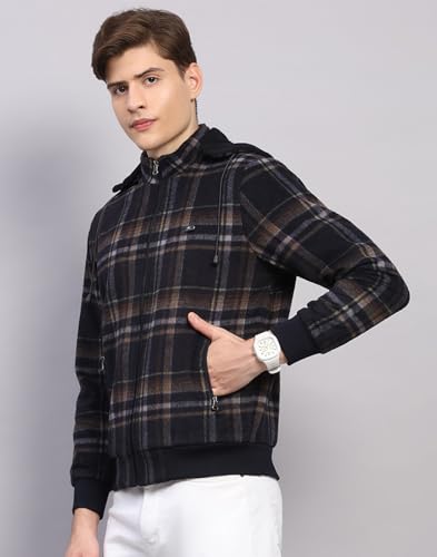 Image of Monte Carlo Mens Regular Fit Solid Hood Zipper Full Sleeves Winter Jacket| Warm Coat for Men | Stylish Zipper Jacket (Pack Of 1)