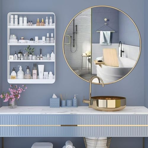 Étagère maquillage murale pour libérer le lavabo encombré de salle de bain