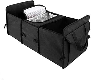 LEADALLWAY Foldable Car Trunk Organizer with Cooler for SUV Truck Automotive Van