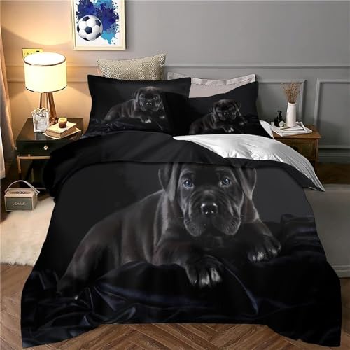 Housse de couette chat noir 220x240 en microfibre de qualité premium - 6